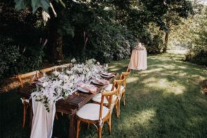 Seating arrangement at the Wedding Venue.